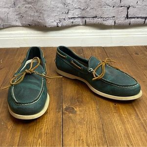 Cole Haan Mens size 11.5M teal loafer boat shoes